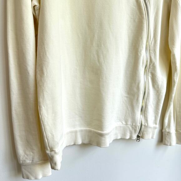 Universal Standard Off White Zip Down Medium Crew Neck Sweater Pullover 2XS - Picture 3 of 7